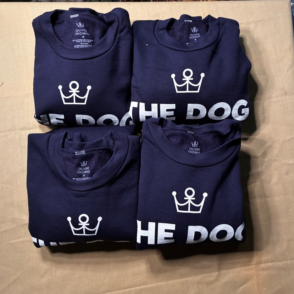 Lot of 4 Oliver Thomas Crewneck Sweater Pullover “the Dog Made Me Do It” Medium